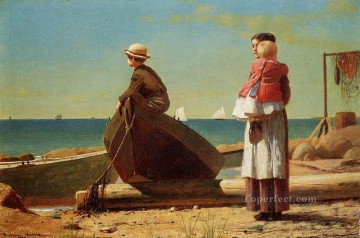 Dads Coming リアリズム海洋画家ウィンスロー・ホーマー Oil Paintings